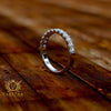 0.7ct Brilliant Diamond Half Eternity 14k Gold Band - 01MY01